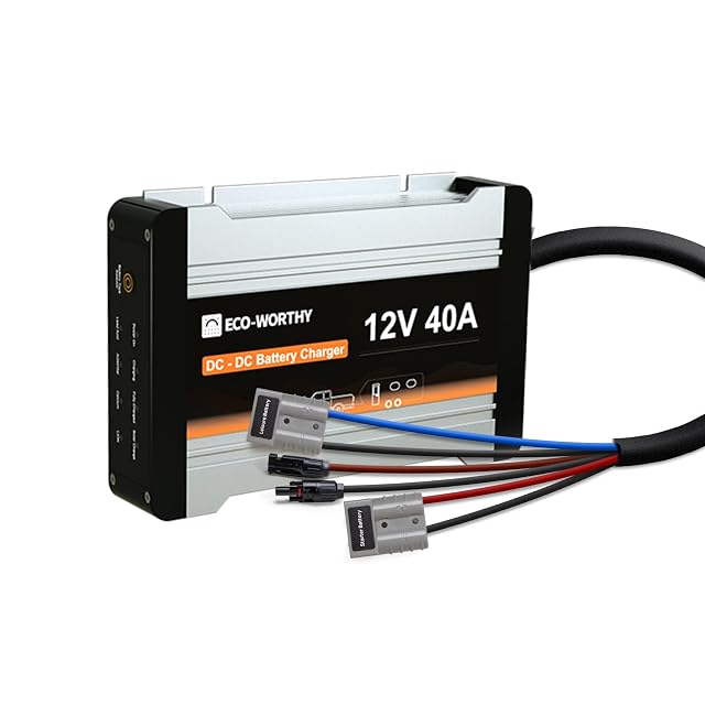 Cargador DC-DC ECO-WORTHY de 40 A con doble entrada