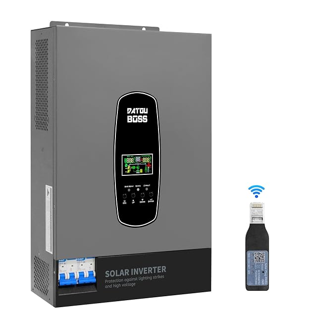 Inversor solar híbrido DATOUBOSS de 6200 W con pantalla LCD