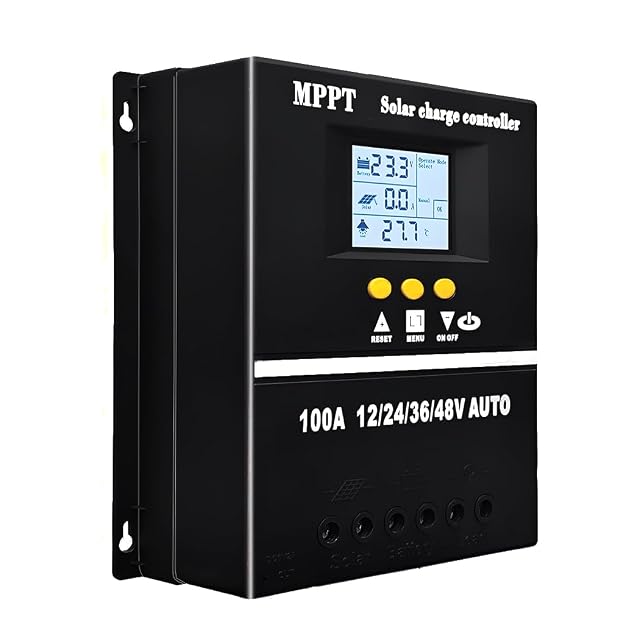 Regulador de carga solar MPPT SOGTICPS de 100 A con pantalla LCD