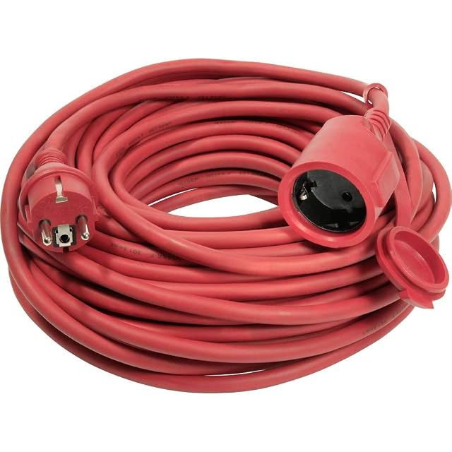 Alargador negro as - Schwabe de 15 m con base con toma de tierra