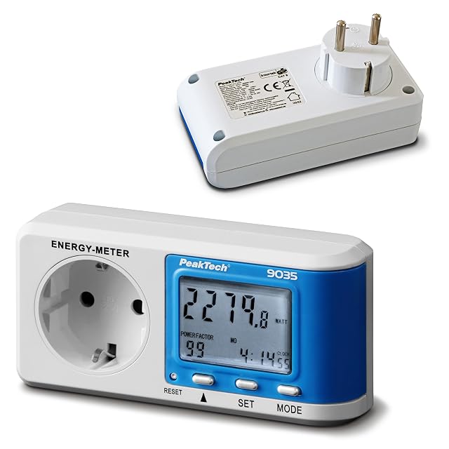 Contador de coste de la energía PeakTech 9035 con pantalla digital