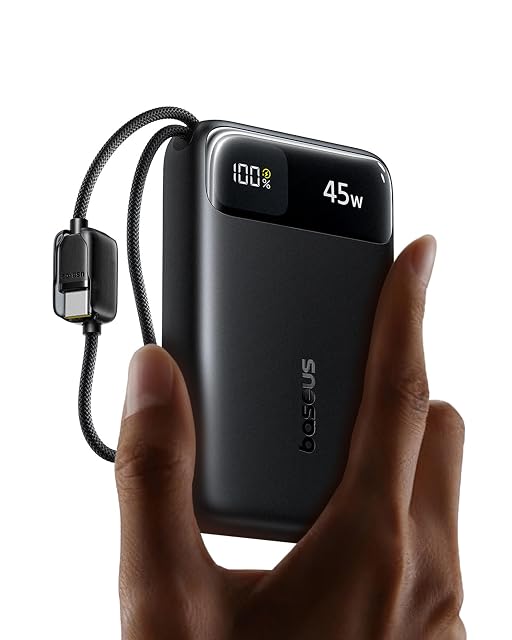 Batería externa Baseus FC11 con dos cables USB-C integrados