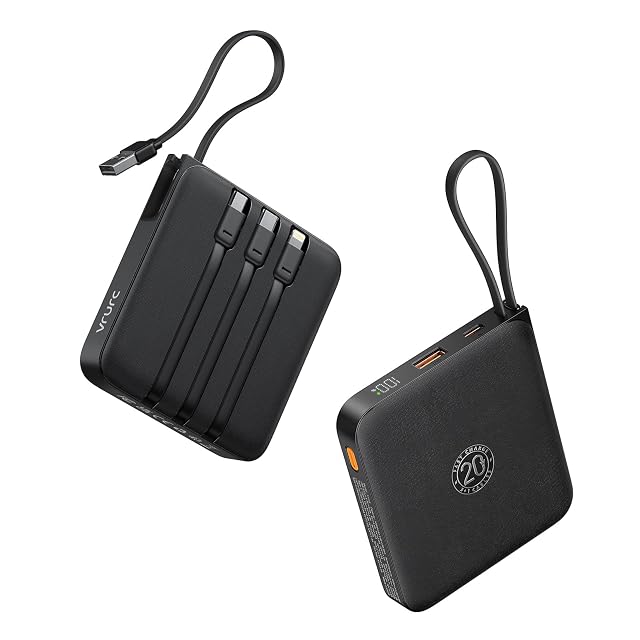 Batería externa VRURC con cuatro cables incorporados
