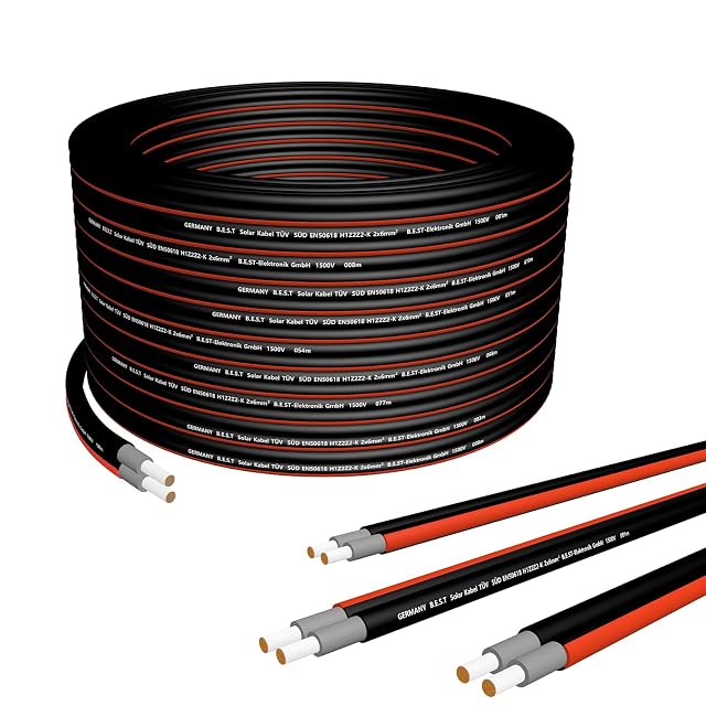 Cable solar dúplex Germany B.e.s.t en negro y rojo