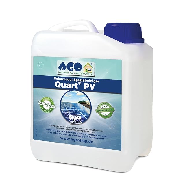 Limpiador de módulos solares AGO Quart PV, garrafa de dos litros
