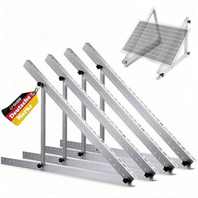 Carriles de montaje de aluminio GLIESE para panel solar con ángulo regulable