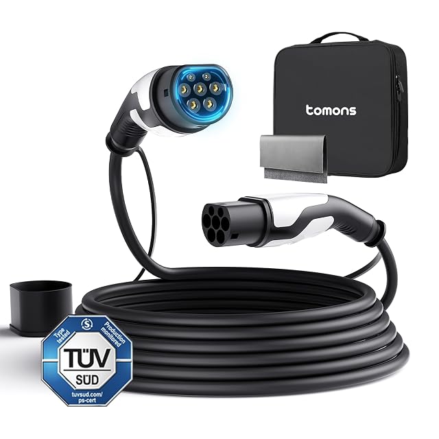 Cable de carga Tipo 2 tomons con su bolsa de guardado