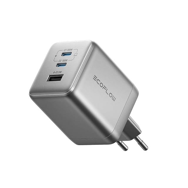 Cargador GaN EcoFlow Rapid Pro de 100 W con tres puertos